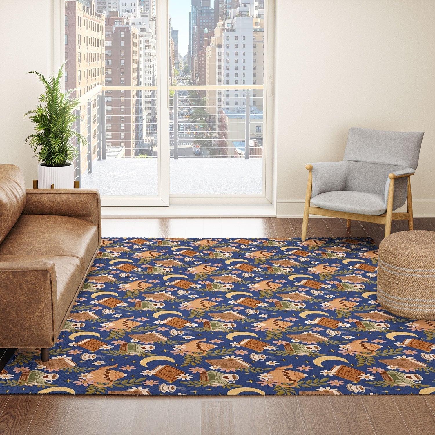 Avenie Moonlit Reading Nook II Area Rug