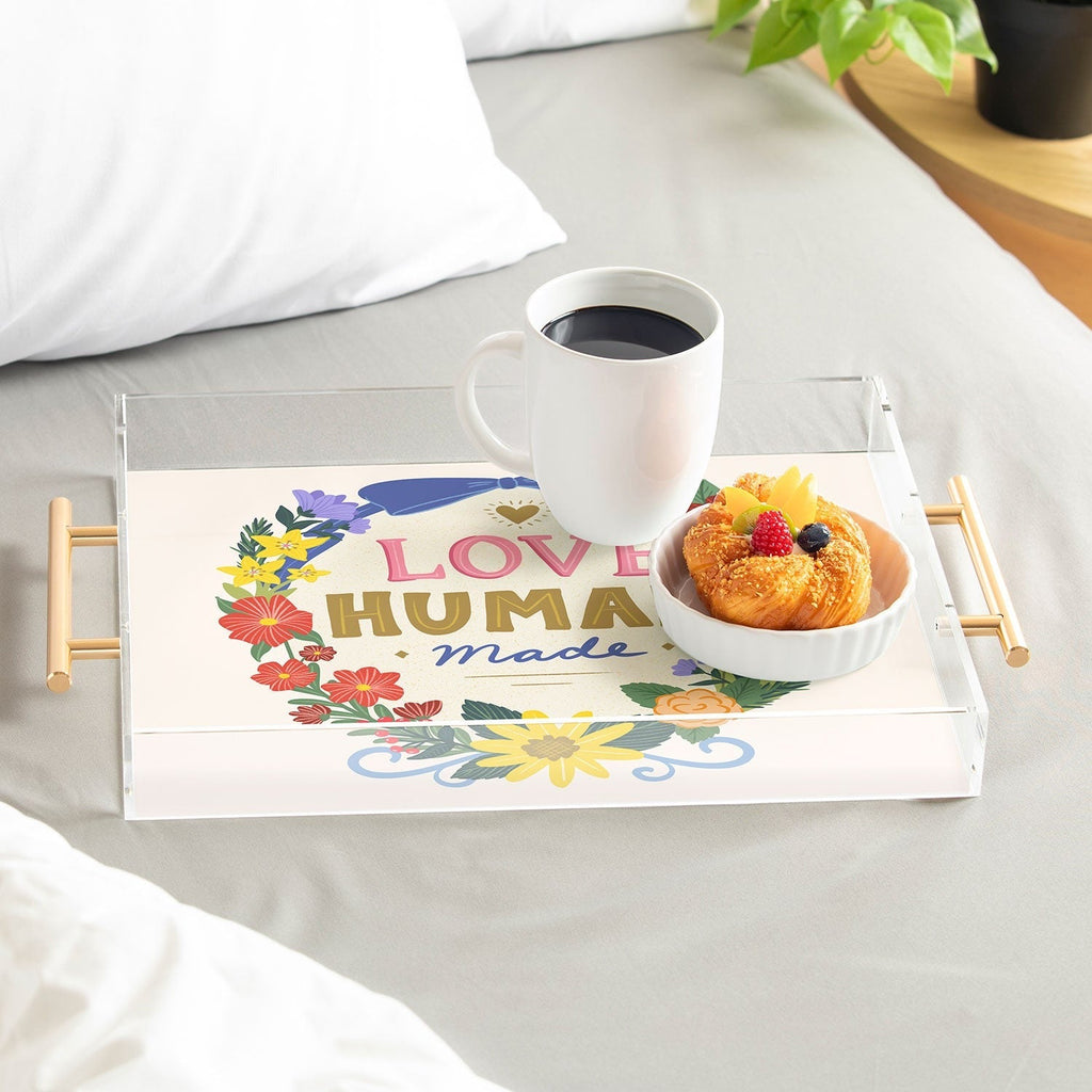Design by Spark Love Human Made Floral Wreath Acrylic Tray