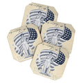 DENY Designs Liberty and Justice Woman Coaster Set