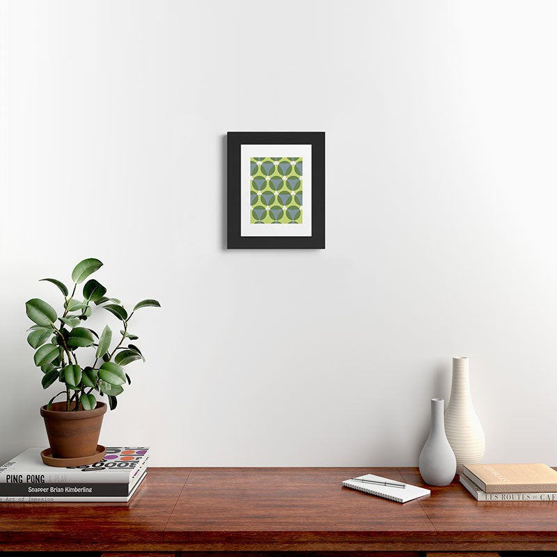 Marta Barragan Camarasa Stylish Retro Circle Framed Art Print
