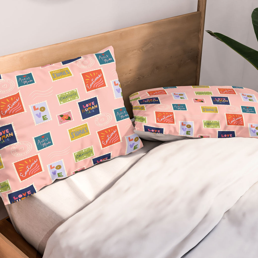 Design by Spark Love Human Made Stamps Pillow Shams