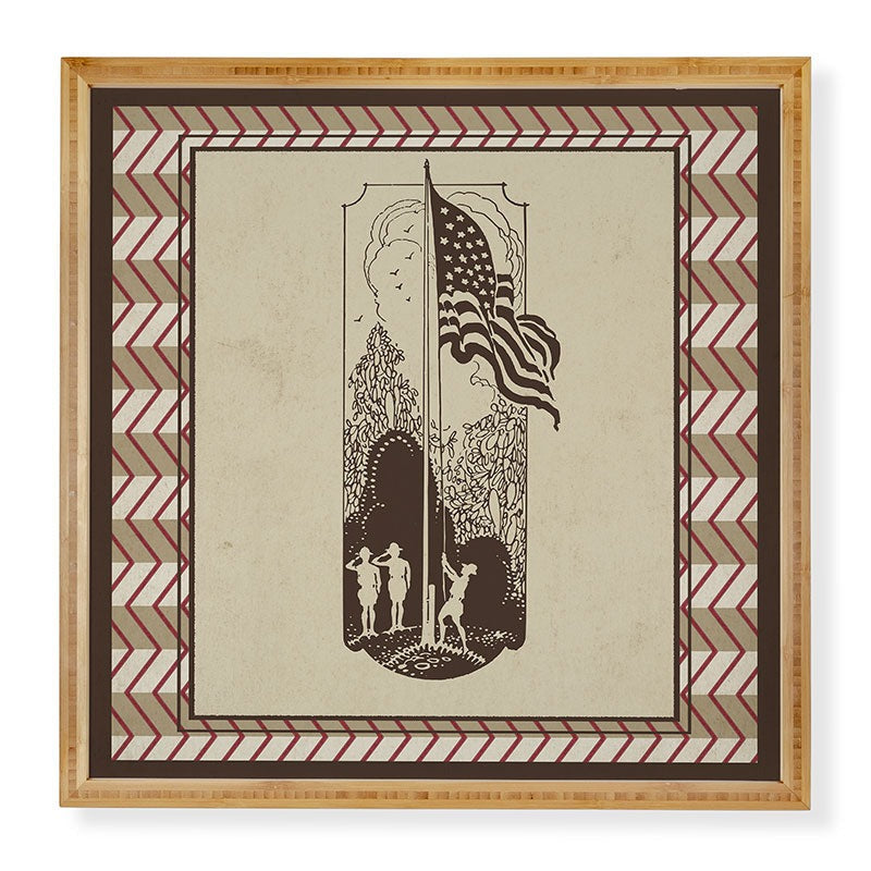 DENY Designs Flag Raisers Striped Square Framed Wall Art