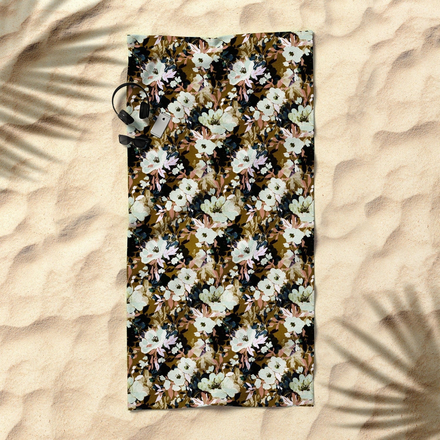 Marta Barragan Camarasa Romantic Floral Fusion Beach Towel