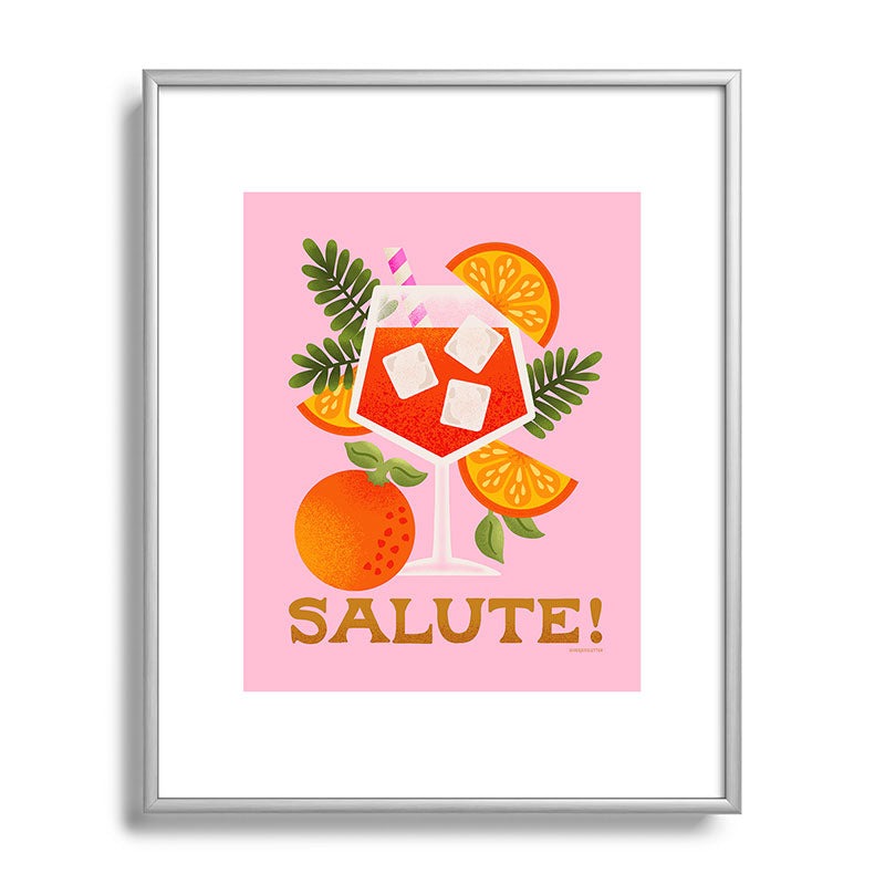 Jessica Molina Orange Spritz Metal Framed Art Print