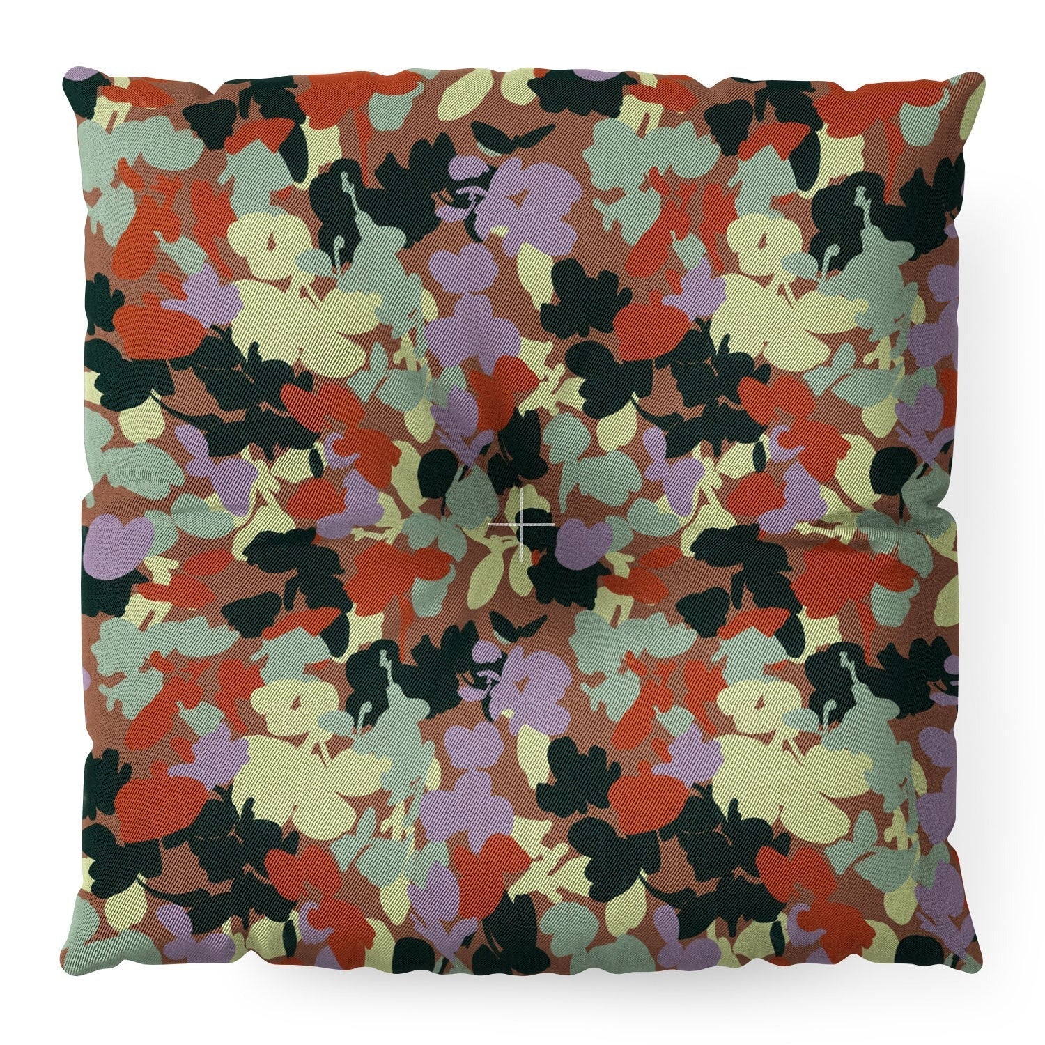Marta Barragan Camarasa Retro Bloom Medley Floor Pillow Square