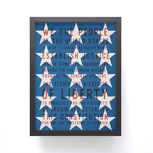 DENY Designs Starred Preamble Framed Mini Art Print