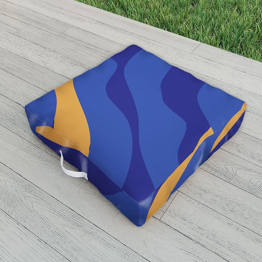 Camilla Foss Pebbles in Stream Outdoor Floor Cushion