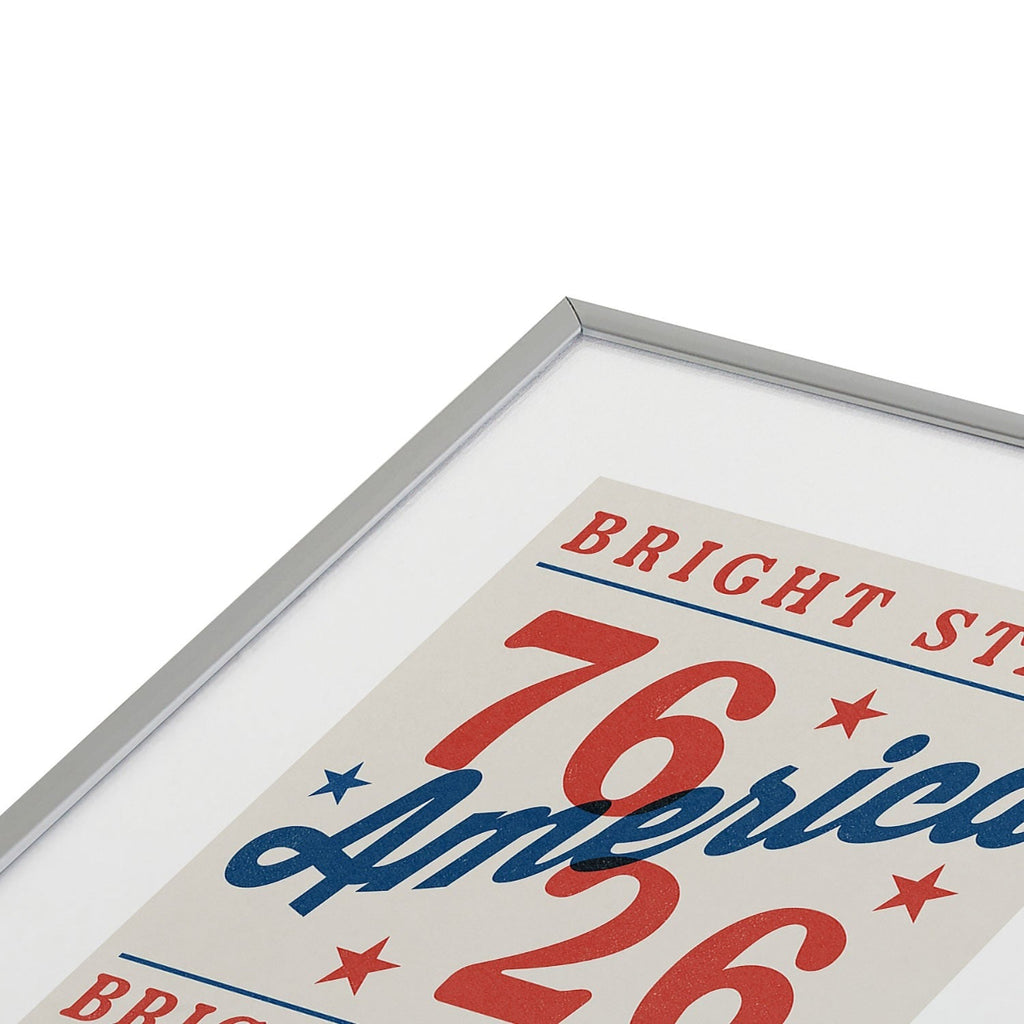 DENY Designs Bright Stars Bright Stripes Metal Framed Art Print