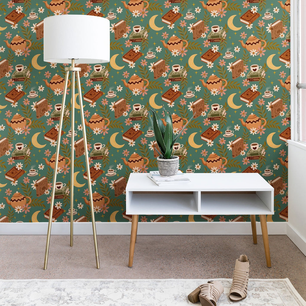 Avenie Moonlit Reading Nook I Wallpaper