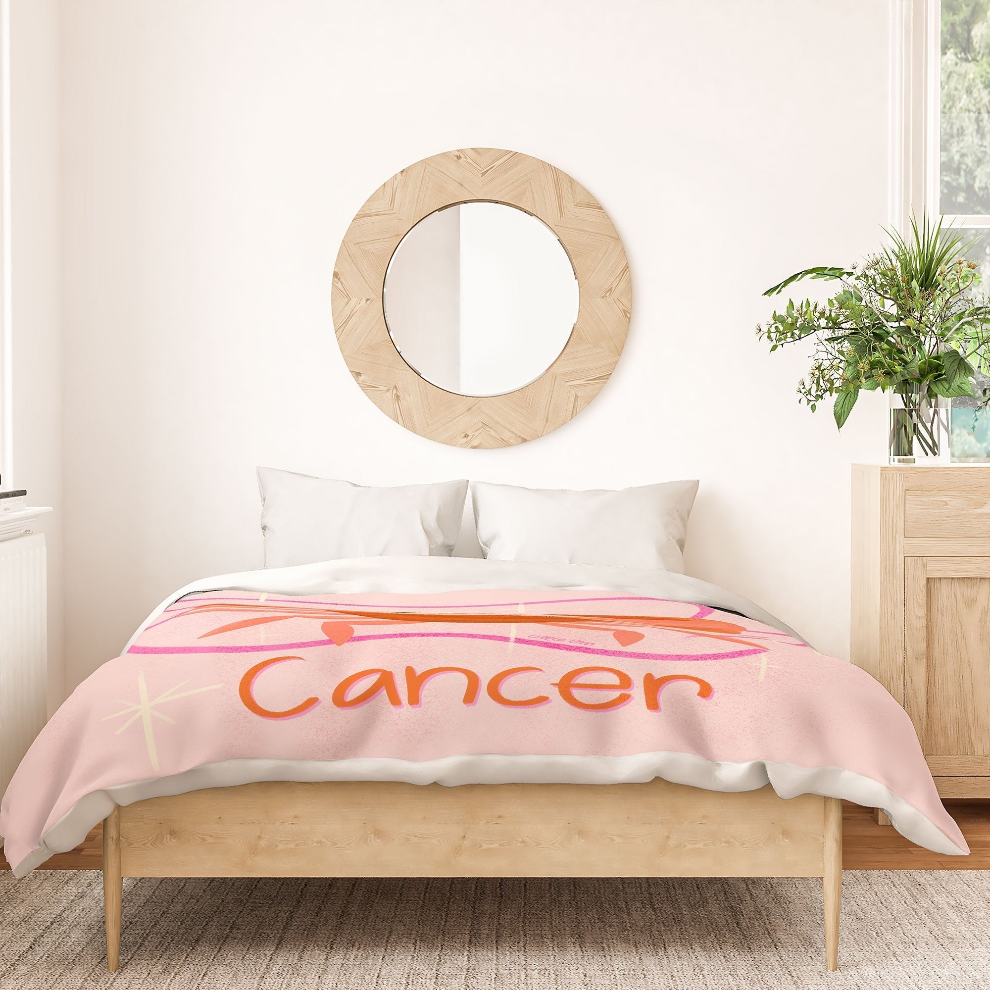 Little Om Zodiac Signs Cancer Duvet Cover