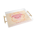 Little Om Zodiac Sign Taurus Acrylic Tray
