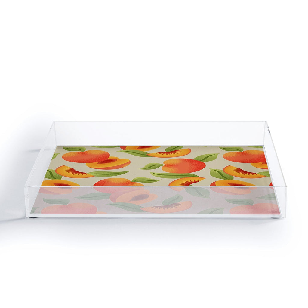 Jessica Molina Peach Pattern Acrylic Tray