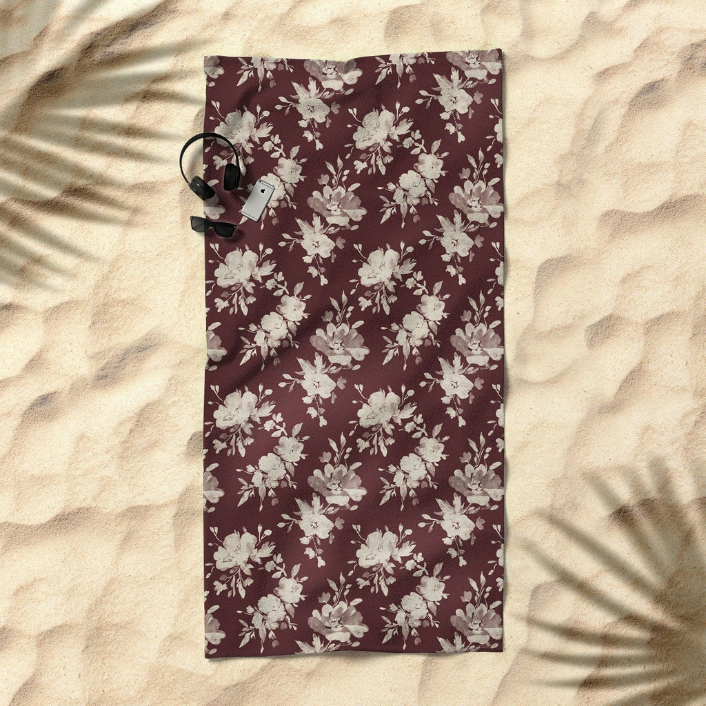 Marta Barragan Camarasa Antique Petal Romance Beach Towel