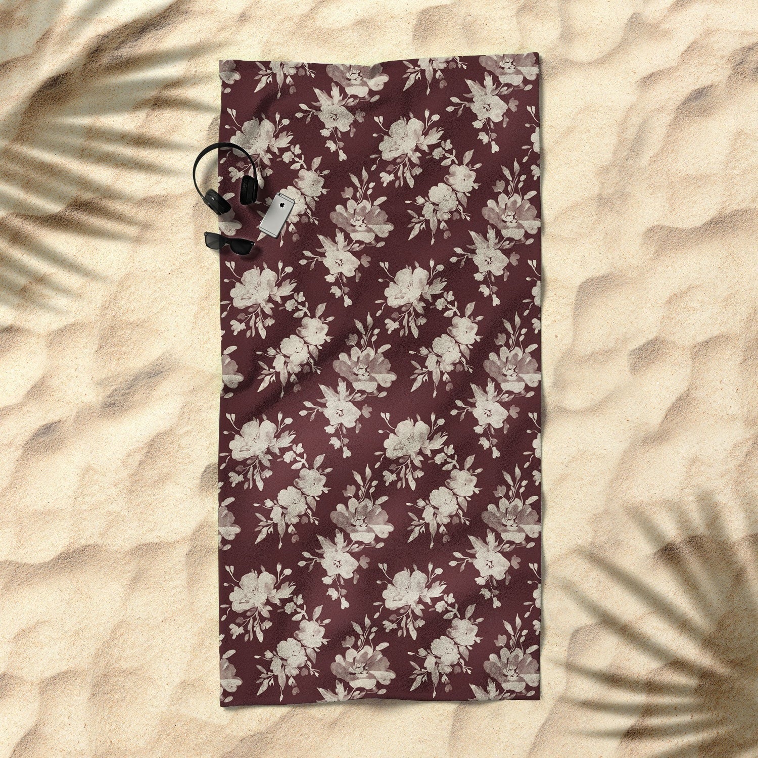 Marta Barragan Camarasa Antique Petal Romance Beach Towel