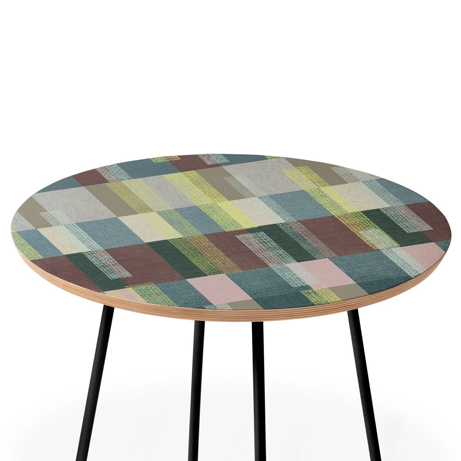Marta Barragan Camarasa Dynamic Linear Blocks Round Side Table