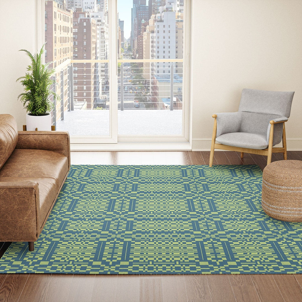 Marta Barragan Camarasa Nostalgic Grid Design Area Rug