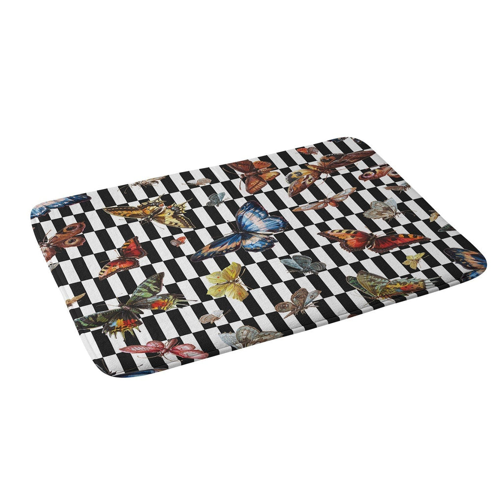 kikasworkshop Butterfly Ballet Memory Foam Bath Mat