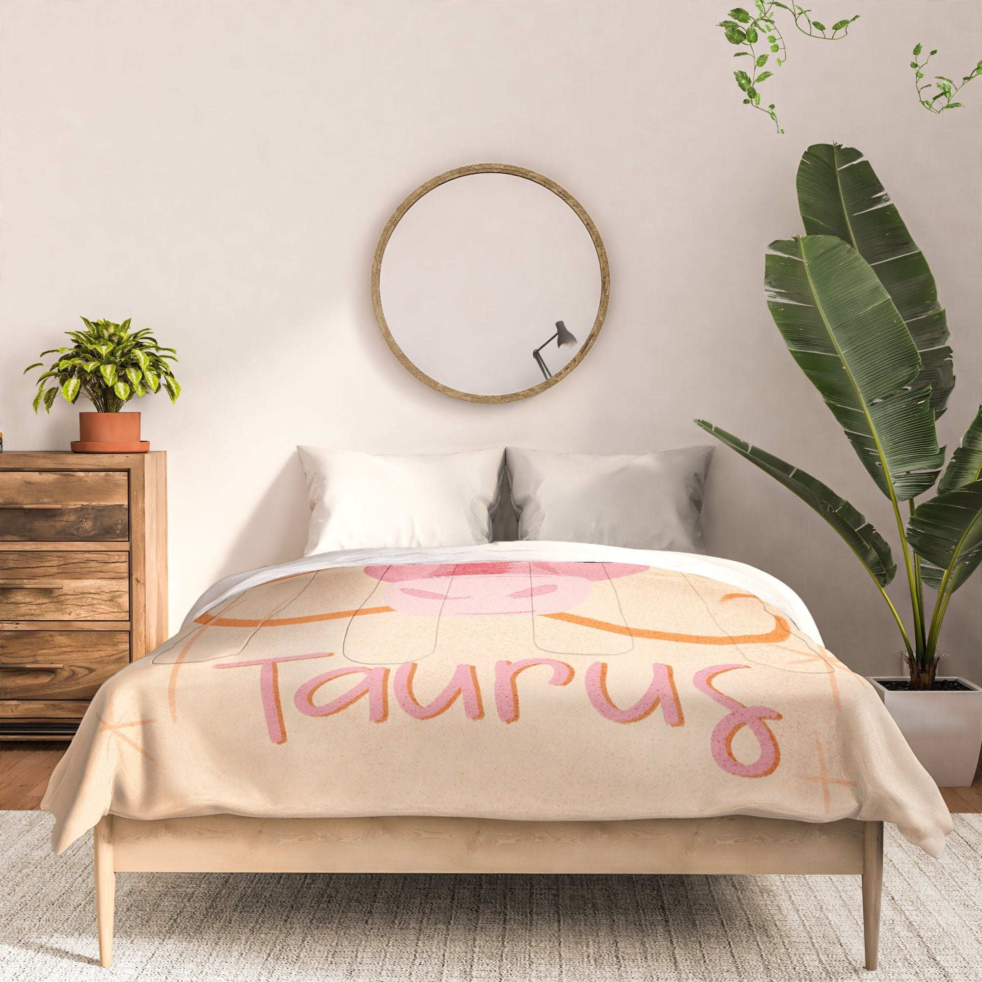 Little Om Zodiac Sign Taurus Comforter