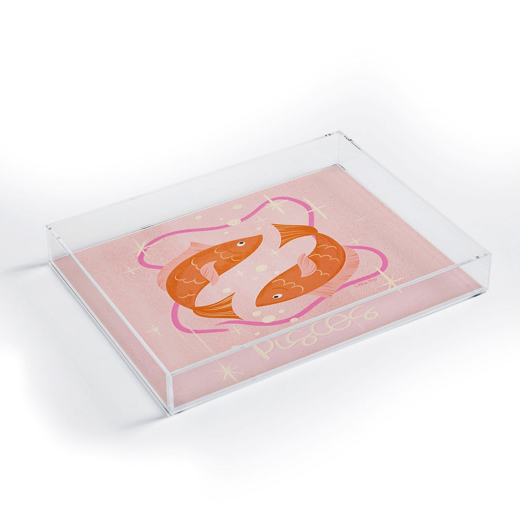 Little Om Zodiac Sign Pisces Acrylic Tray