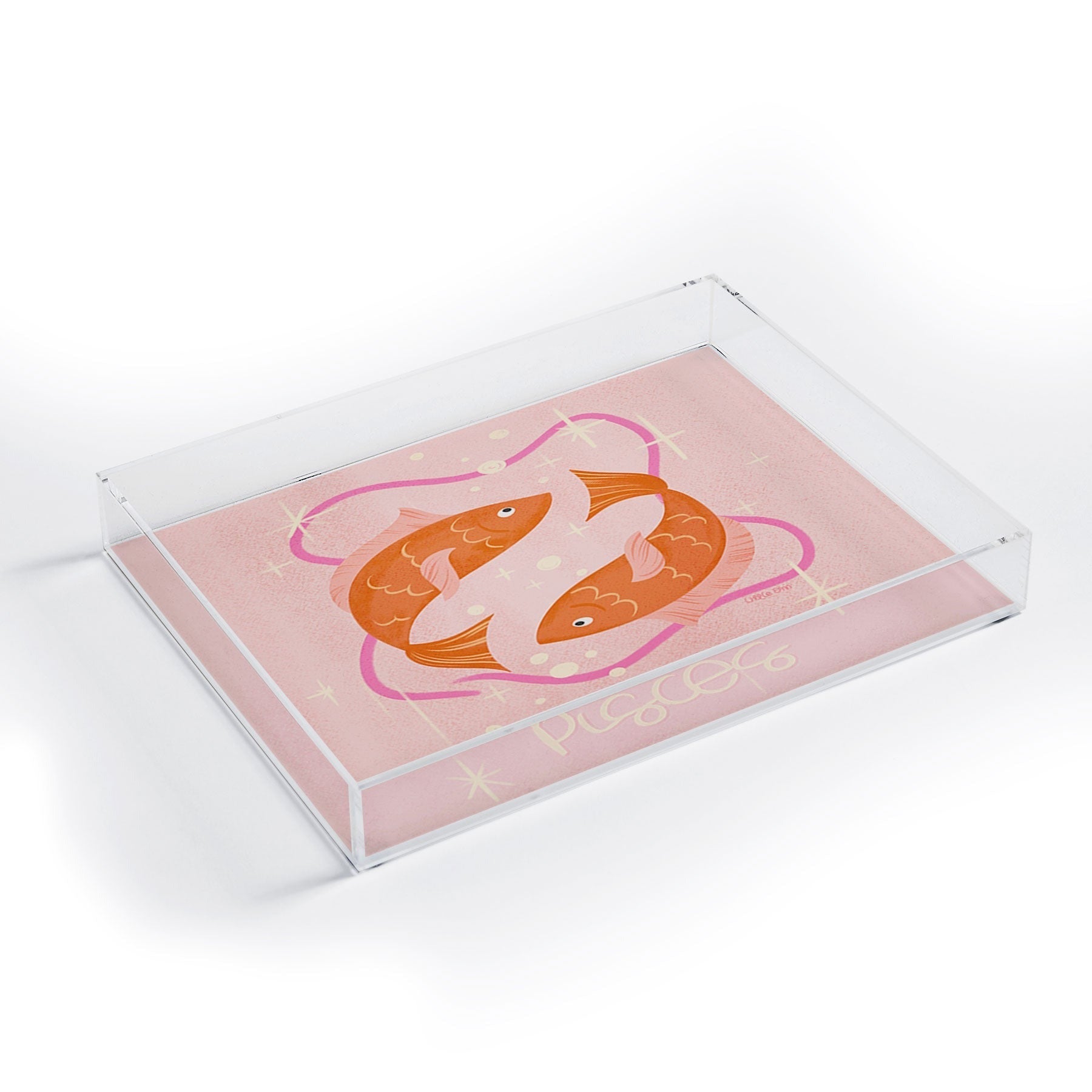 Little Om Zodiac Sign Pisces Acrylic Tray