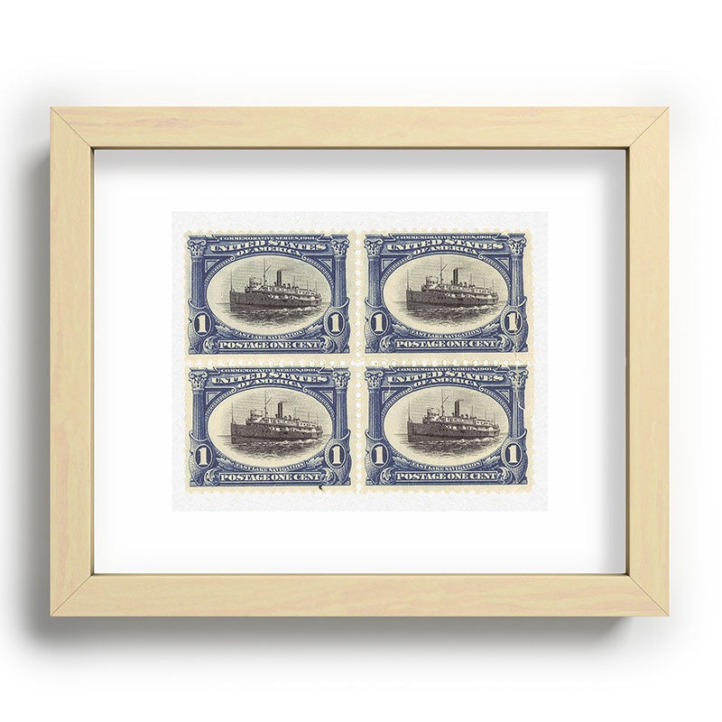 DENY Designs 1901 1c Fast Lake Navigation Stamps Recessed Framing Rectangle