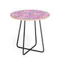 Pimlada Phuapradit Ditsy Purple Floral Half Drop Round Side Table