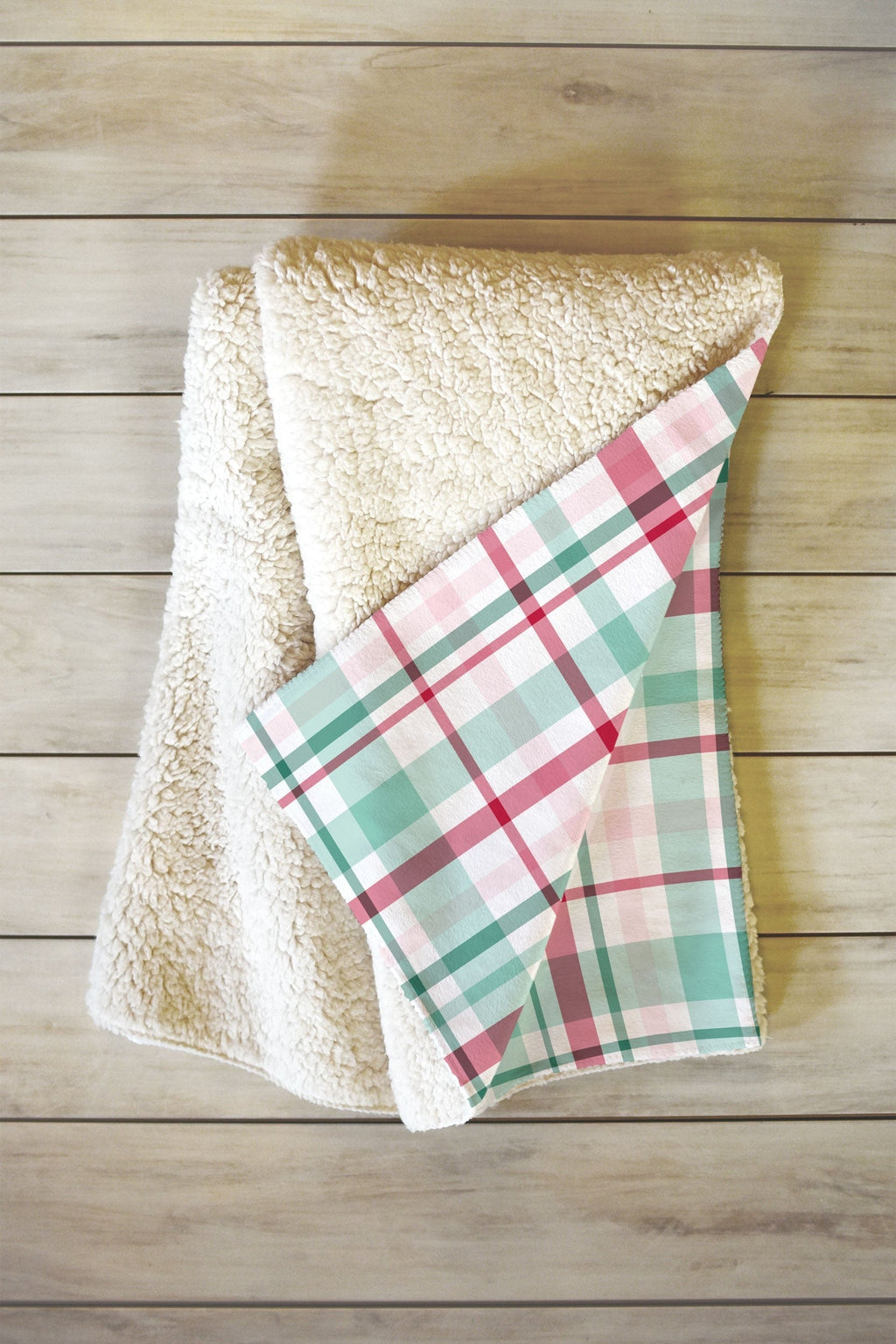 Lisa Argyropoulos Merry Vintage Plaid Fleece Throw Blanket