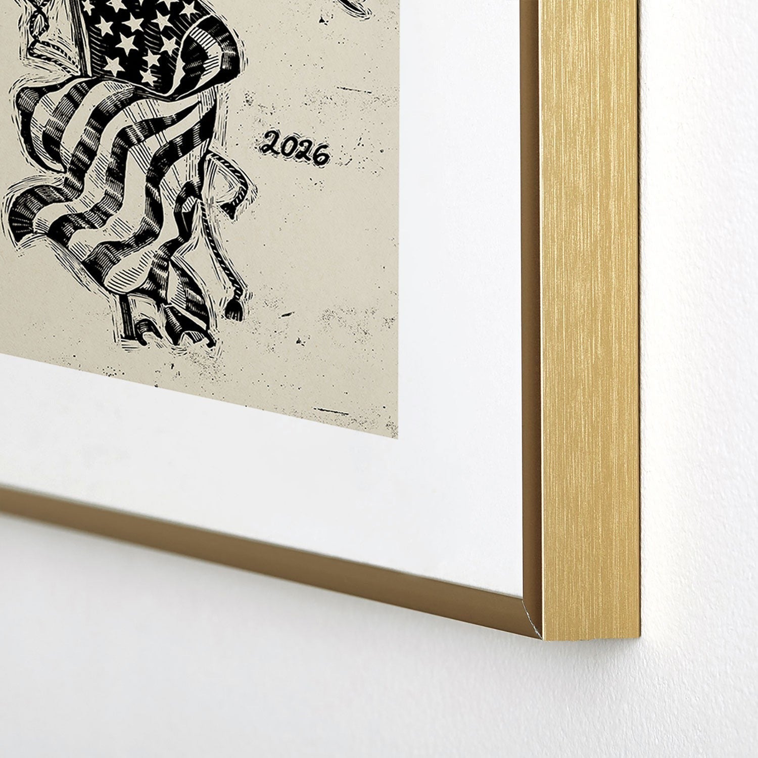 DENY Designs Let Freedom Ring Block Metal Framed Art Print