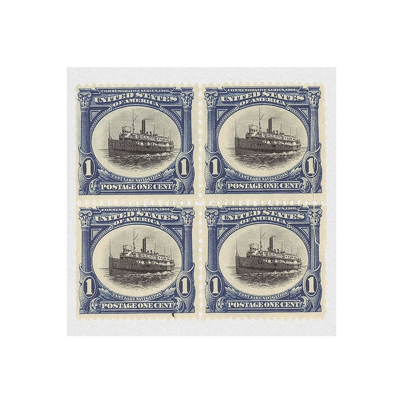 DENY Designs 1901 1c Fast Lake Navigation Stamps Art Print