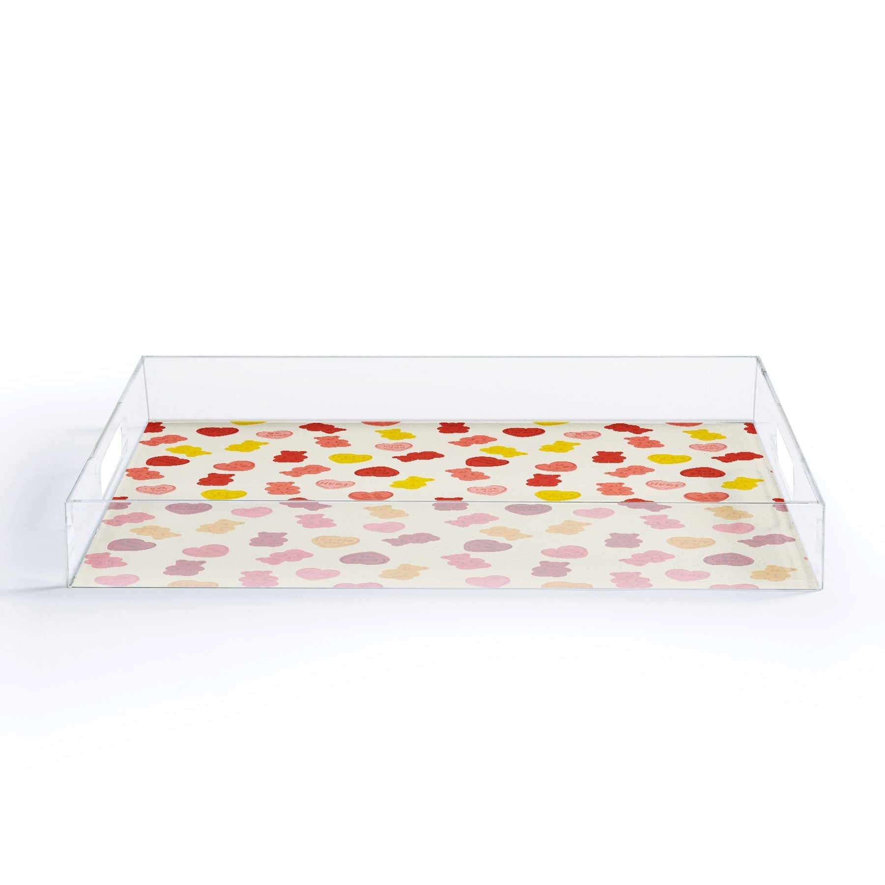 Design by Spark Gummy Bears and Candy Hearts Valentines Acrylic Tray