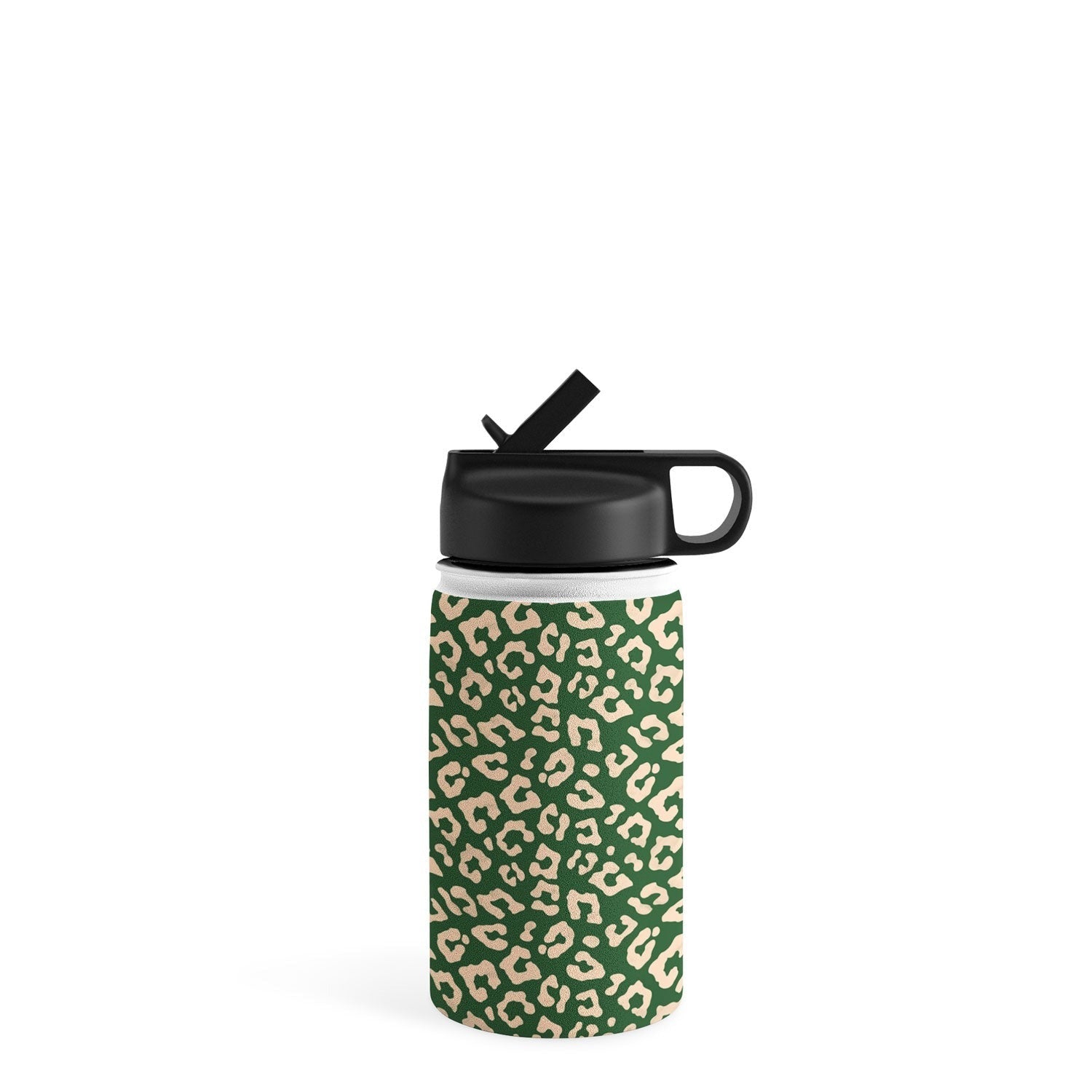 Avenie BR Cheetah Print In Green Water Bottle