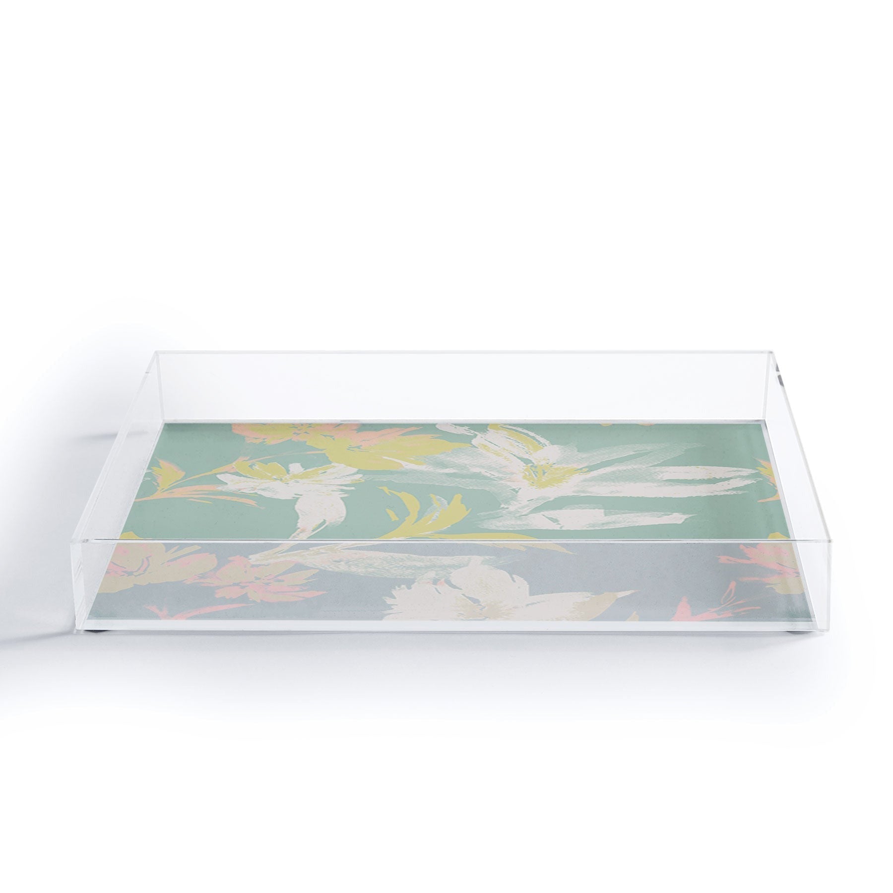 Gabriela Fuente Emma Floral Mint Acrylic Tray