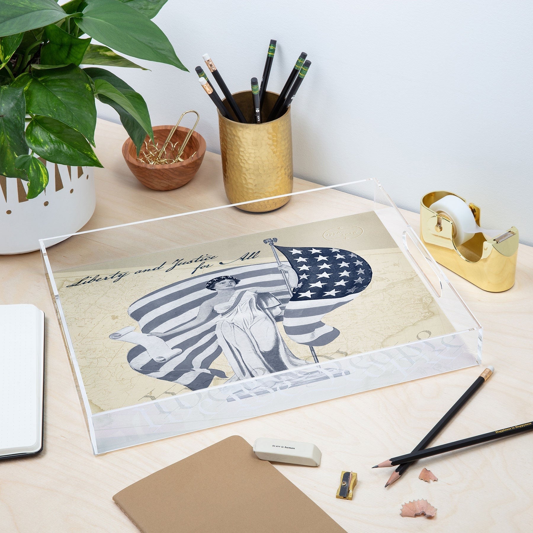 DENY Designs Liberty and Justice Woman Acrylic Tray