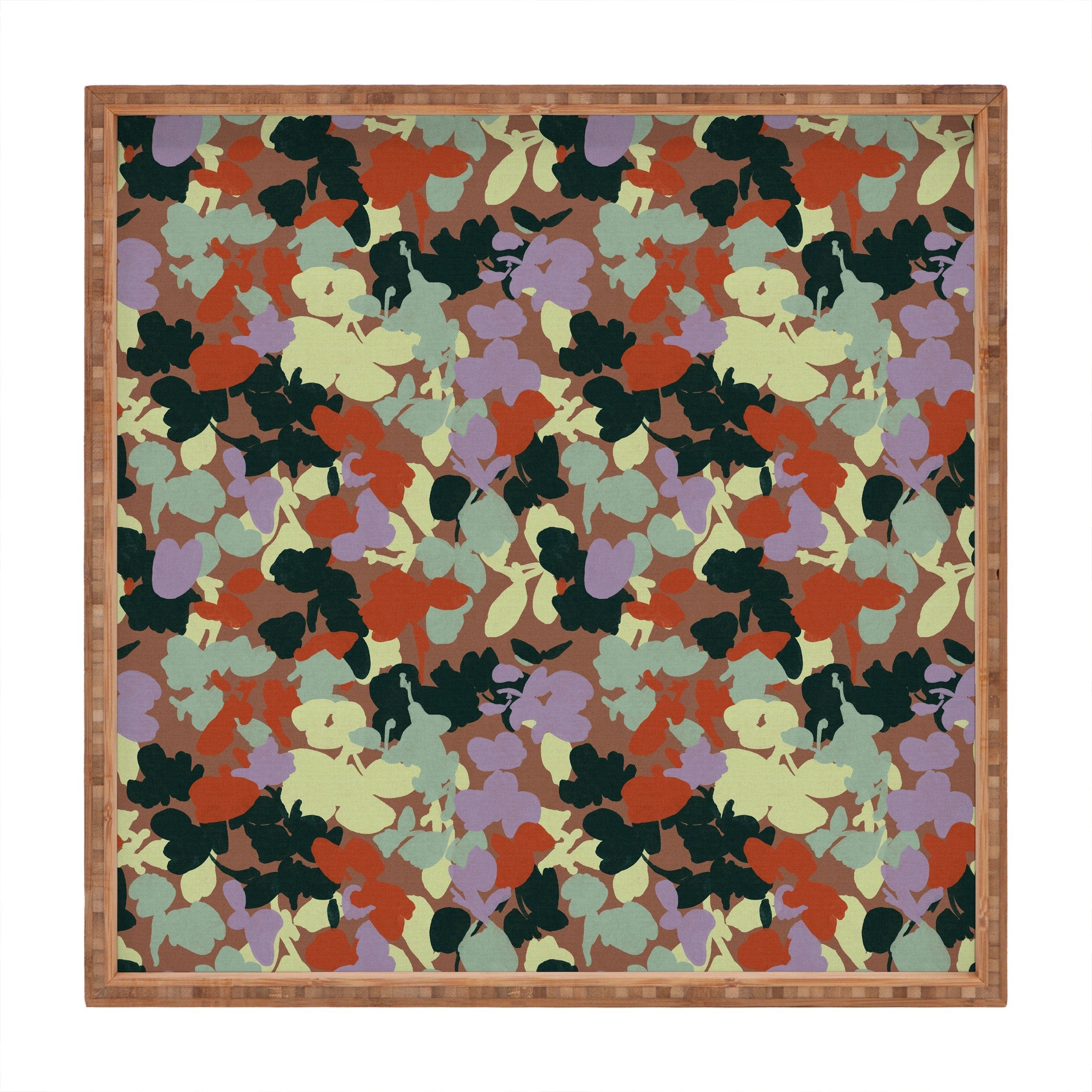 Marta Barragan Camarasa Retro Bloom Medley Square Tray