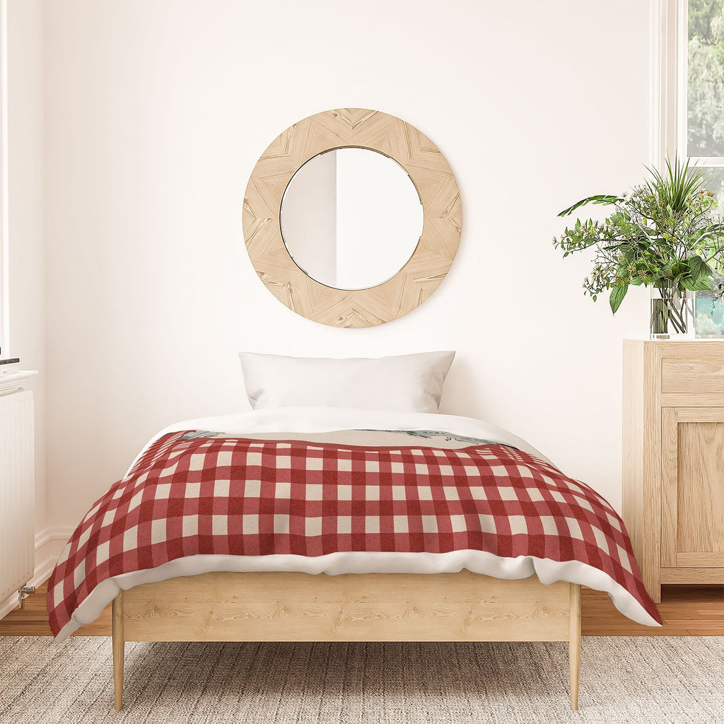 DENY Designs Gingham Eagle Duvet Cover