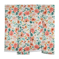Ninola Design Botanic Retreat Tropical Whimsical Flowers Coral Green Wall Mural