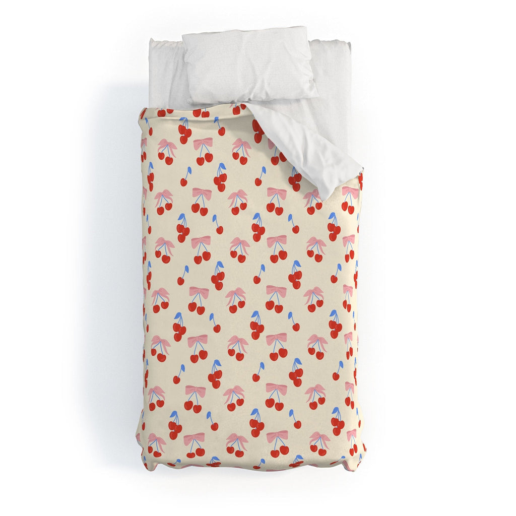 Design by Spark Cherries And Ribbons Duvet Cover