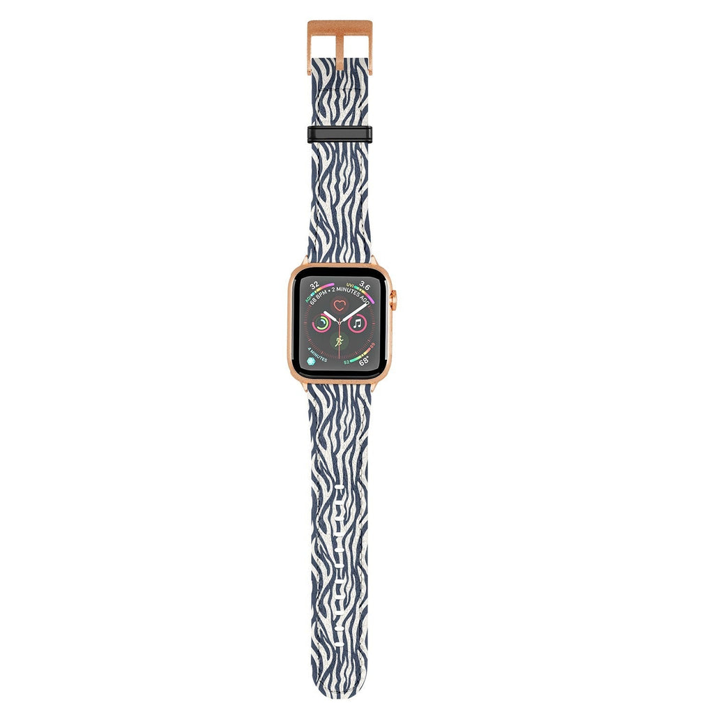 Avenie BR Navy Tiger Stripes Apple Watch Band