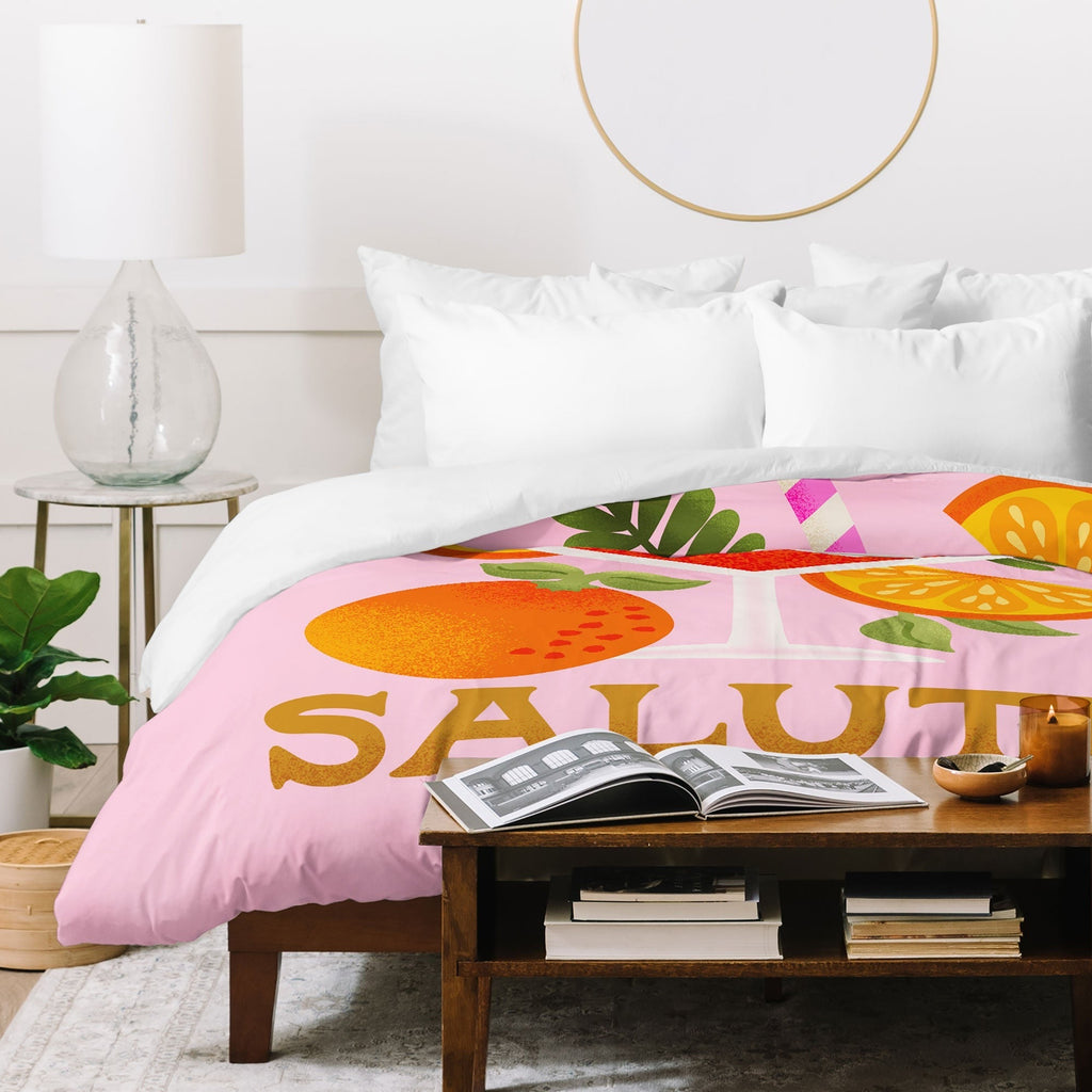 Jessica Molina Orange Spritz Duvet Cover