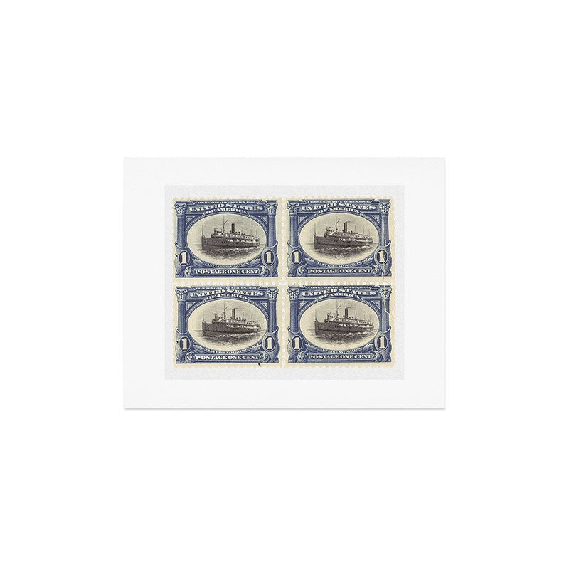 DENY Designs 1901 1c Fast Lake Navigation Stamps Art Print