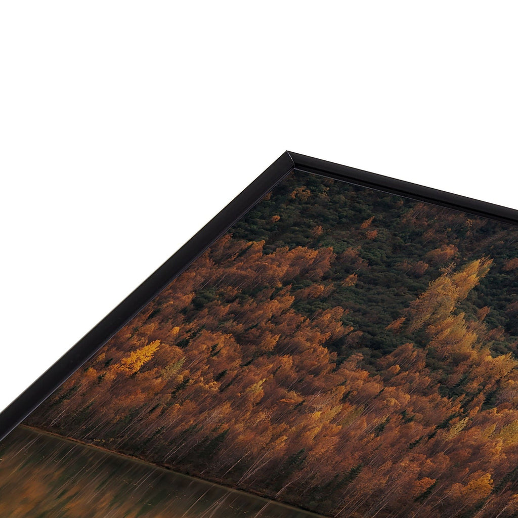 Hannah Kemp Fall Lake Square Metal Framed Art Print