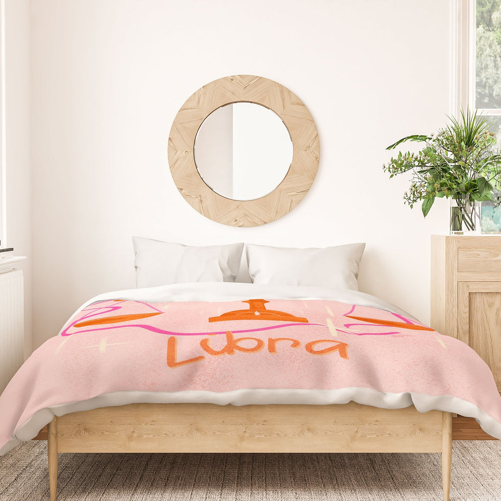 Little Om Zodiac Signs Libra Duvet Cover