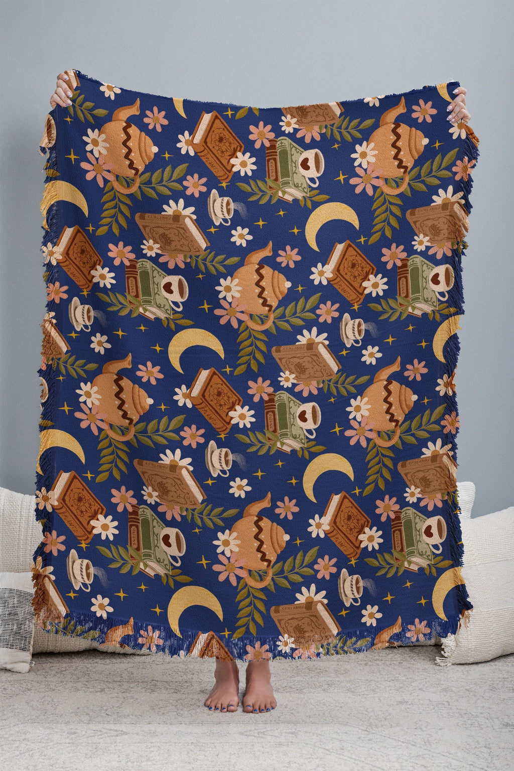 Avenie Moonlit Reading Nook II Throw Blanket