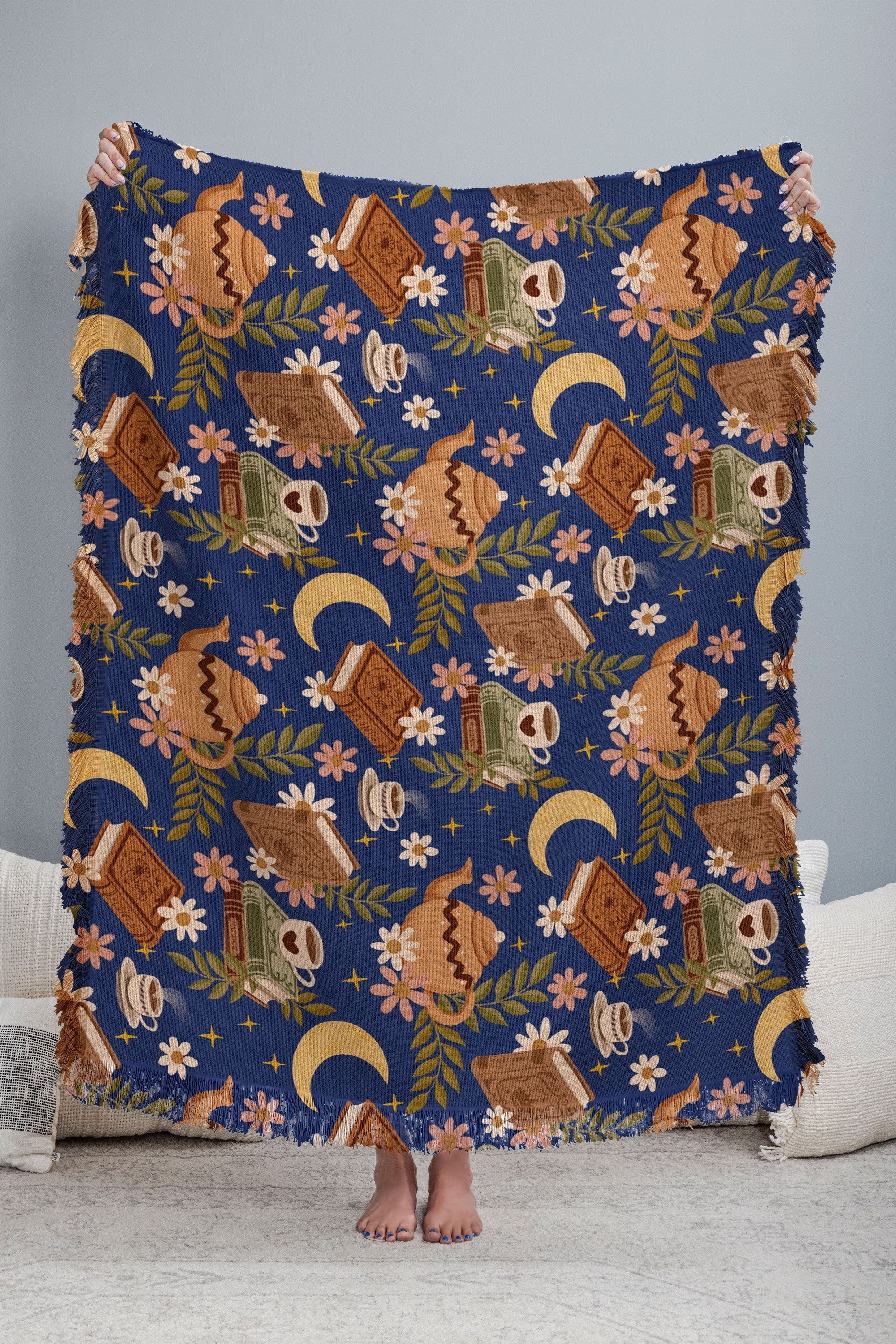 Avenie Moonlit Reading Nook II Throw Blanket