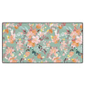 Ninola Design Botanic Retreat Floral Oleander Whimsical Teal Green Desk Mat