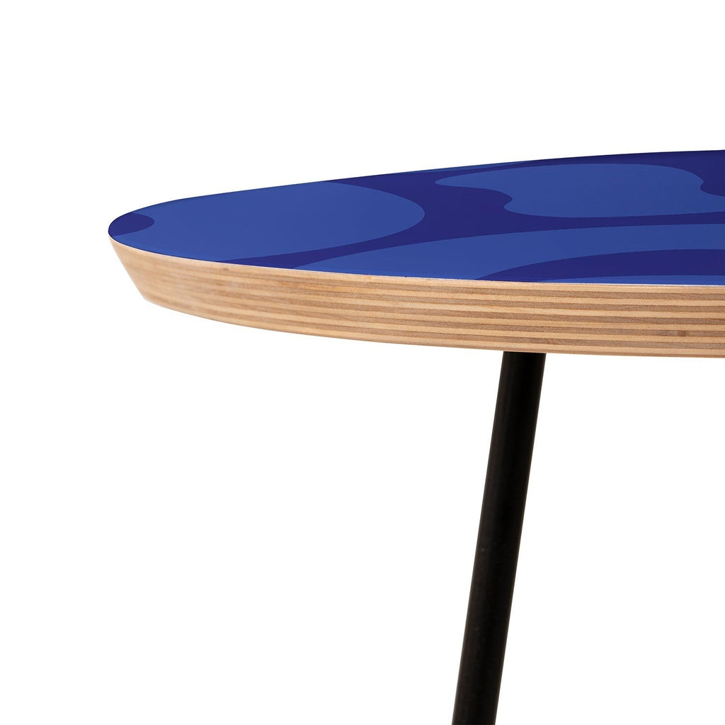 Camilla Foss Blue Pebble Round Side Table