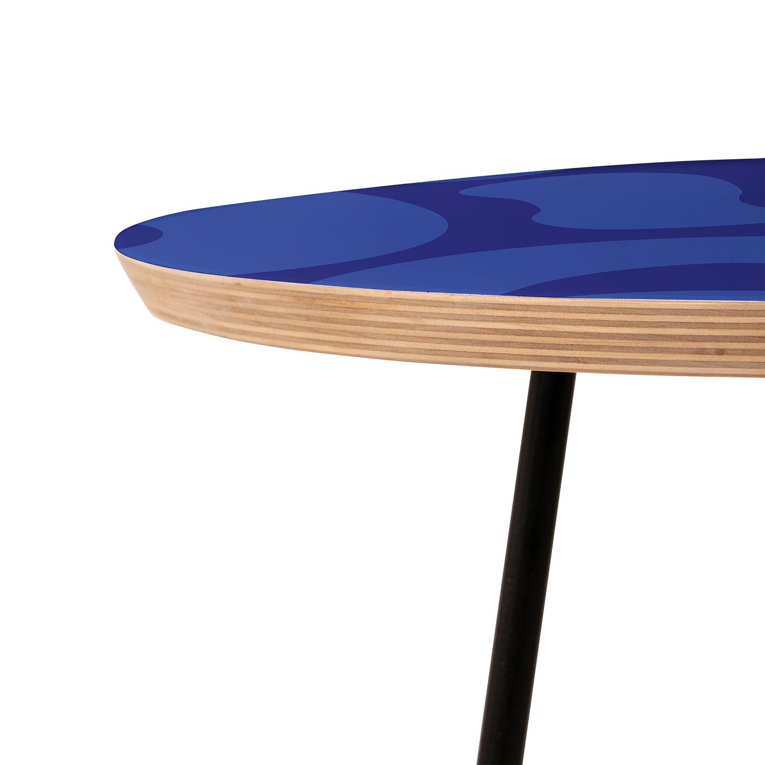 Camilla Foss Blue Pebble Round Side Table