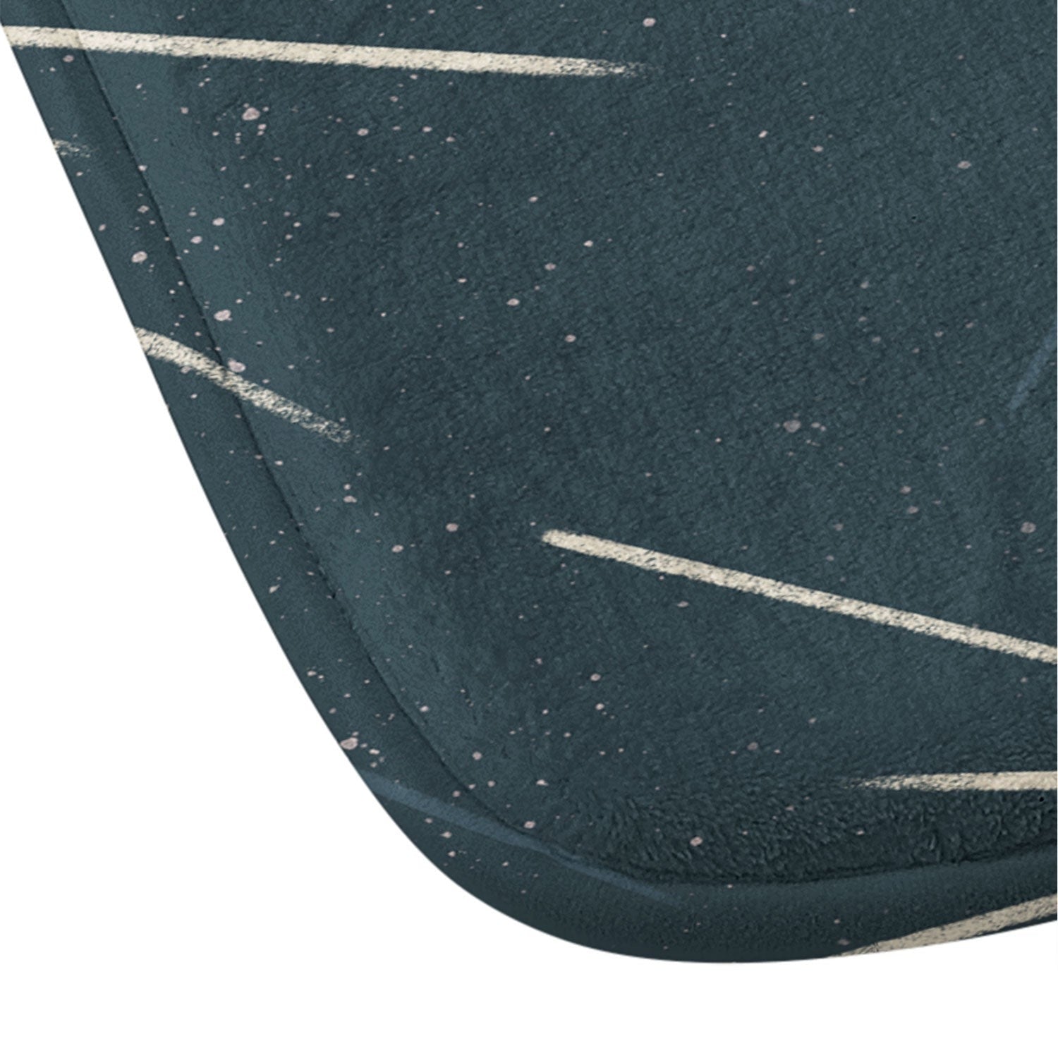 Little Om Pattern Little Moon navy Memory Foam Bath Mat