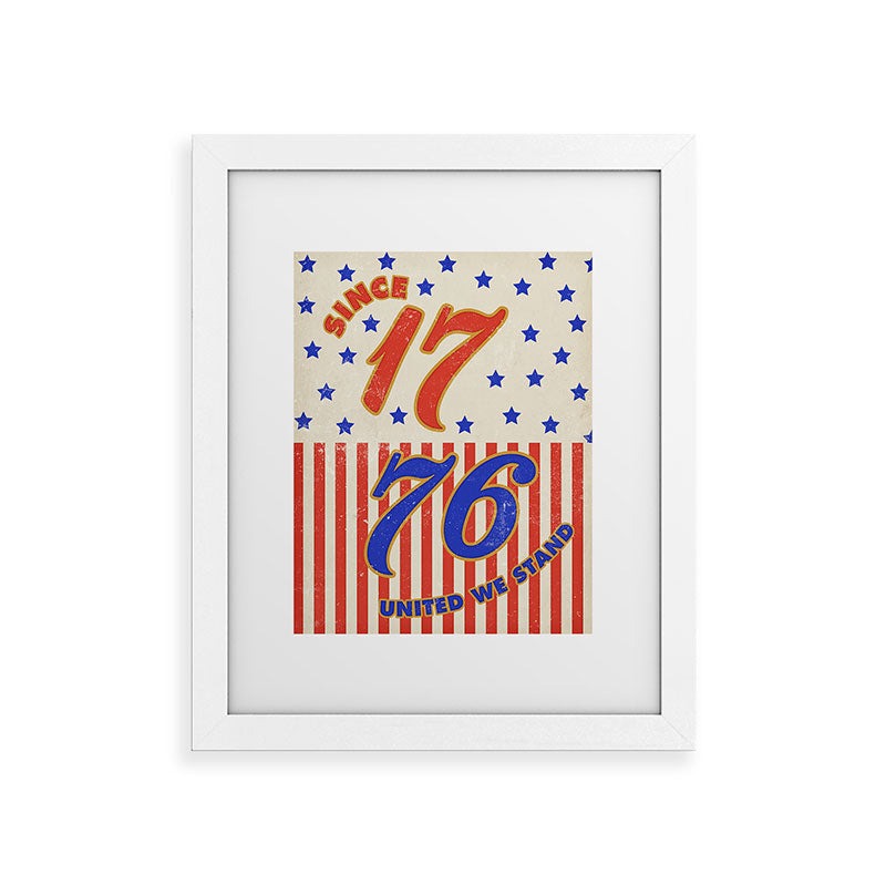 DENY Designs 1776 Stars Framed Art Print