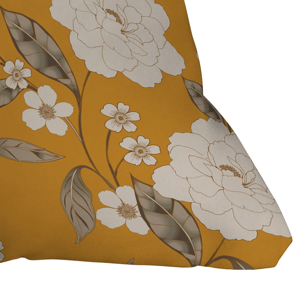 Gabriela Fuente Roberta Sunflower Outdoor Throw Pillow